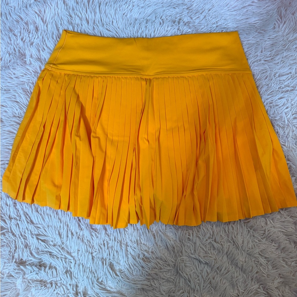 Bright orange Pleated Women's Skirt